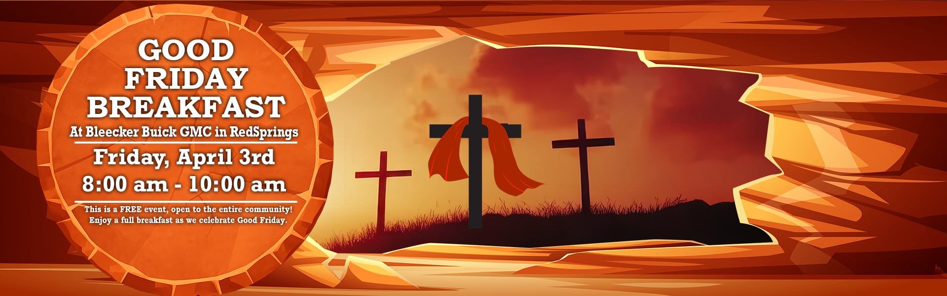 Free Breakfast at Bleecker Buick GMc on goodfriday 