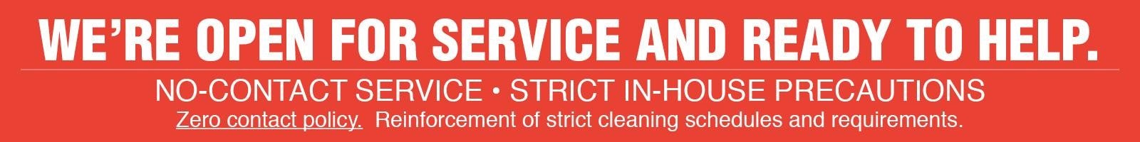 No Contact Service Text